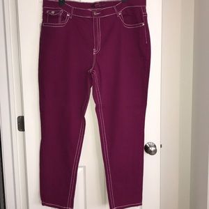 Plus size jean fuschia color 24